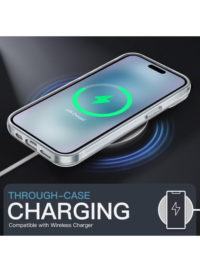 أكاليكس غطاء شفاف لهاتف iPhone 15، مقاوم للصدمات، مرن من مادة TPU، غطاء شفاف مضاد للخدش من مادة TPU، حماية كاملة للكاميرا، مصمم لهاتف iPhone 15 - Image 2